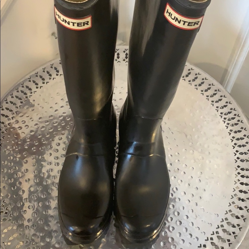 High Black Rain Boots, Hunter